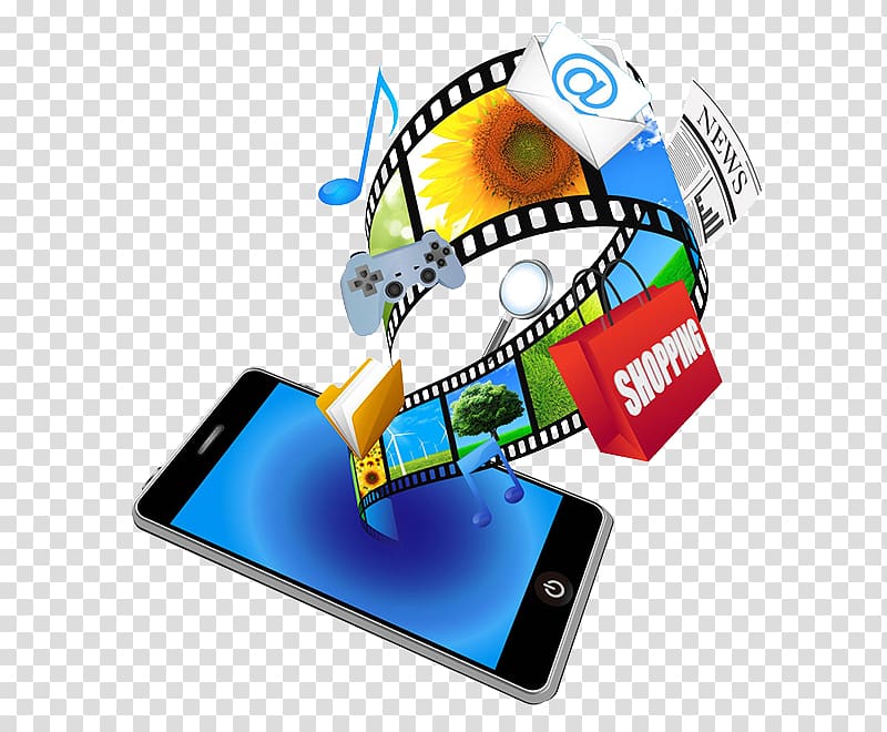 Science and technology , Mobile Video transparent background PNG clipart