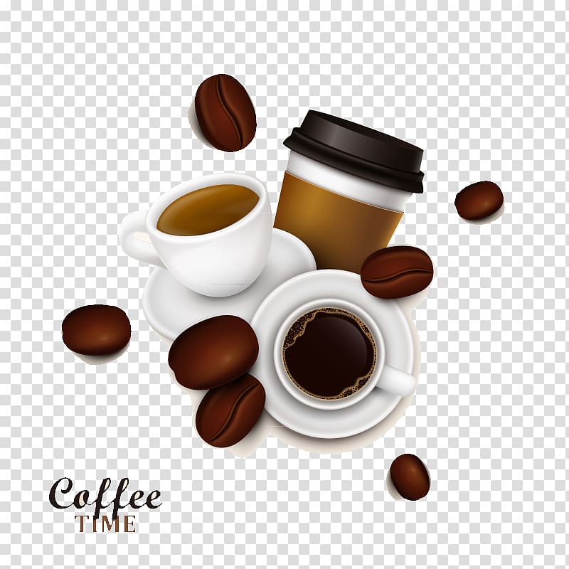 Coffee Cappuccino Caffxe8 mocha Cafe Moka pot, Gourmet coffee and coffee beans transparent background PNG clipart