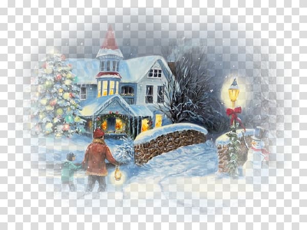 Greeting Christmas Desktop Animated film, Winter Town transparent background PNG clipart