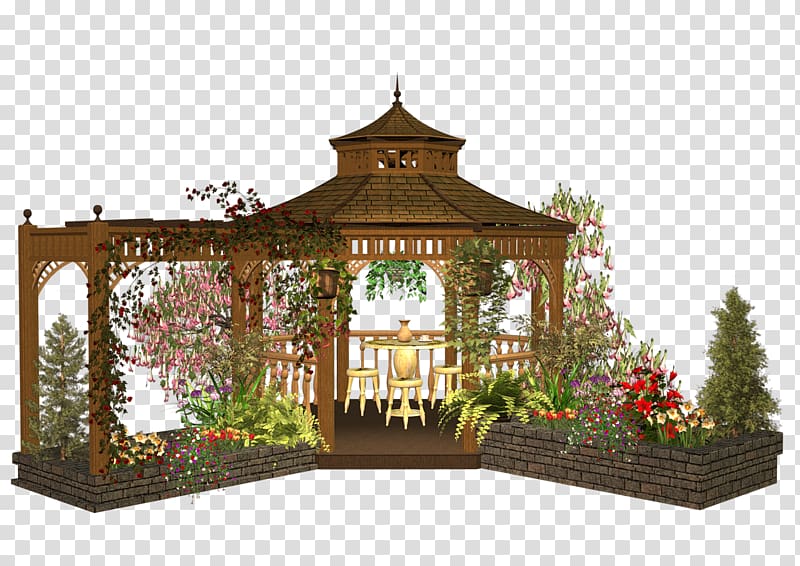 Gazebo Art Garden , oriental transparent background PNG clipart