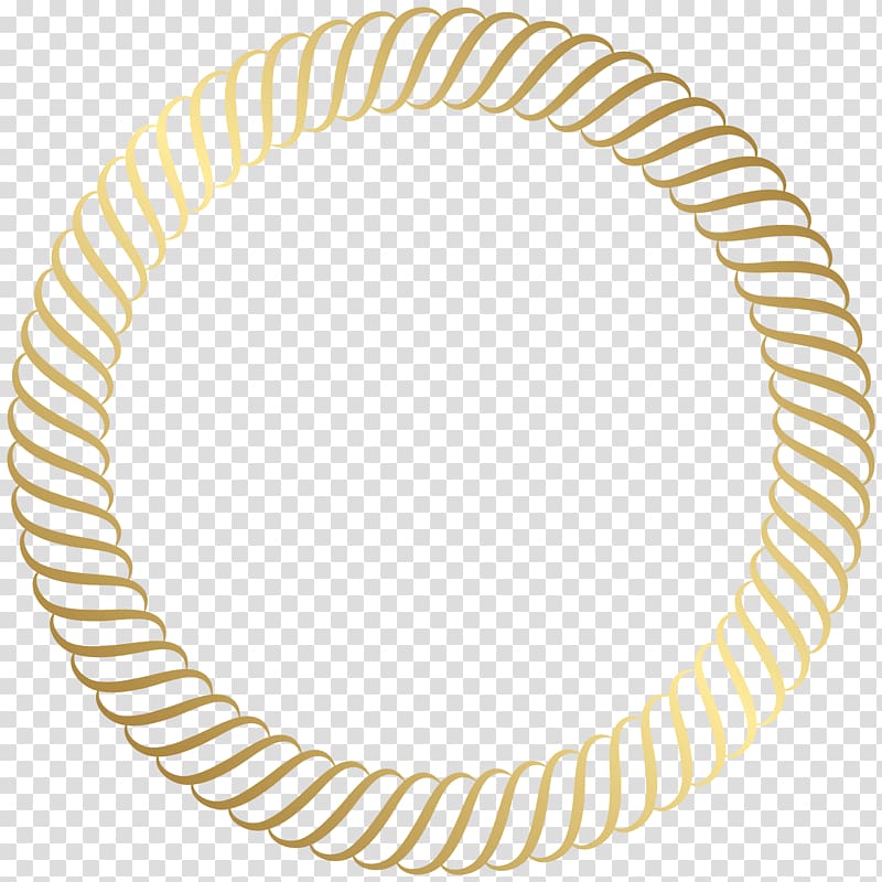 Gold , Round Gold Border , gold rope wreath illustration transparent background PNG clipart