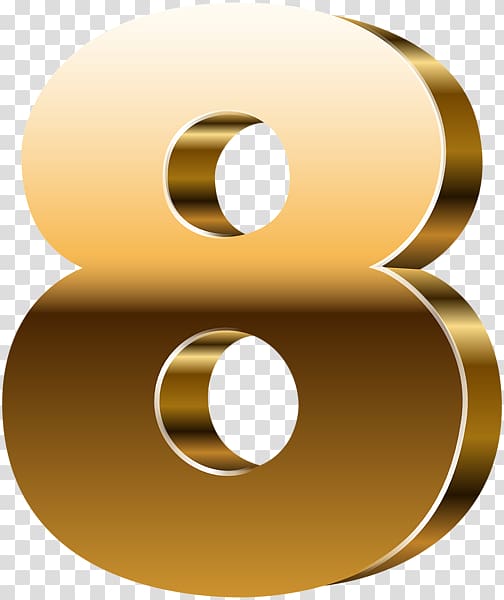 3D computer graphics Number , number 8 transparent background PNG clipart