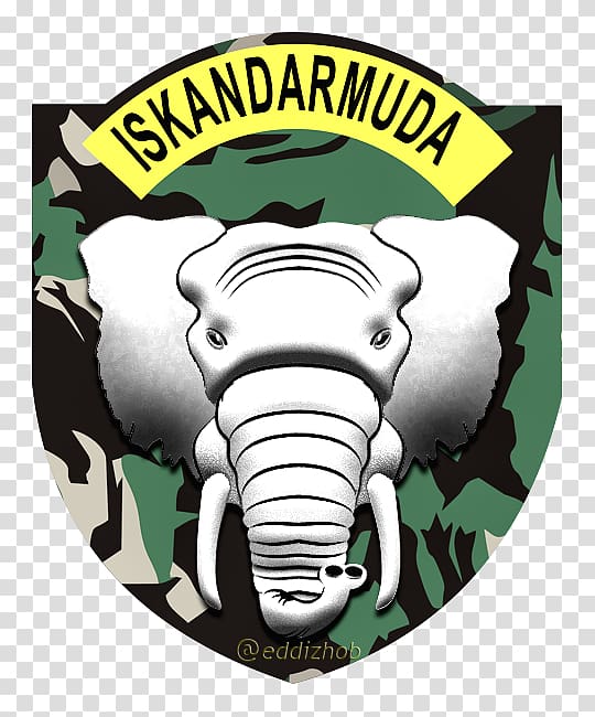Logo Brand Indian elephant Kodam III/Siliwangi, Loreng transparent background PNG clipart