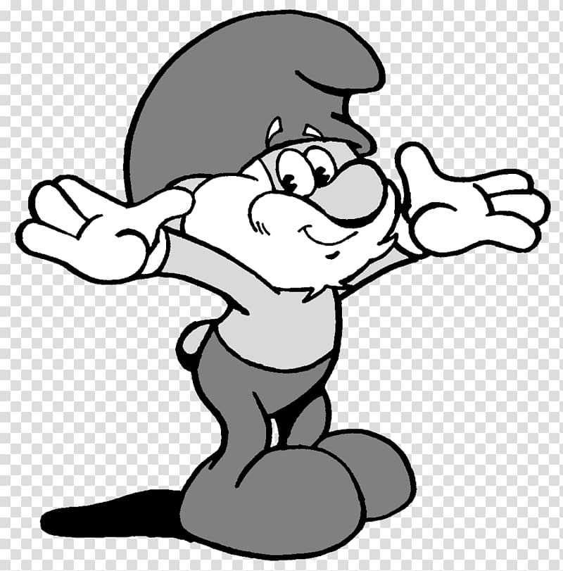 Papa Smurf The Purple Smurfs The Smurfs Drawing Black and white, Papa smurf transparent background PNG clipart