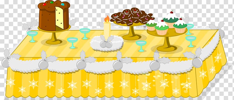 Table Mundo Gaturro Christmas Cake, pastel transparent background PNG clipart