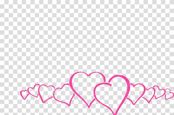 Right border of heart Pink , heart border transparent background PNG clipart