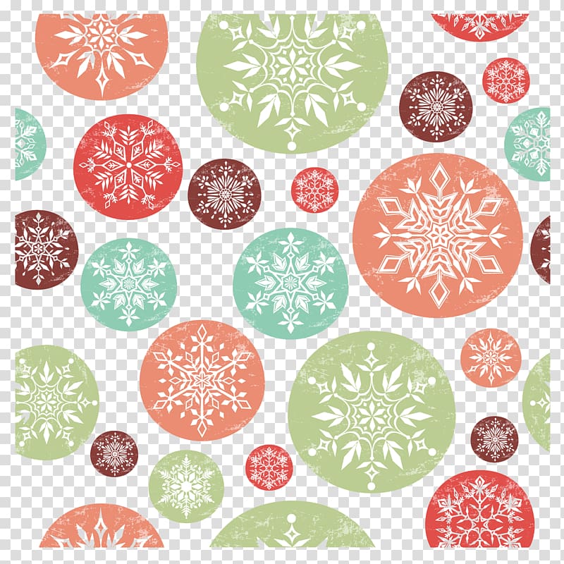 Snowflake Euclidean Pattern, Creative small fresh winter snow transparent background PNG clipart