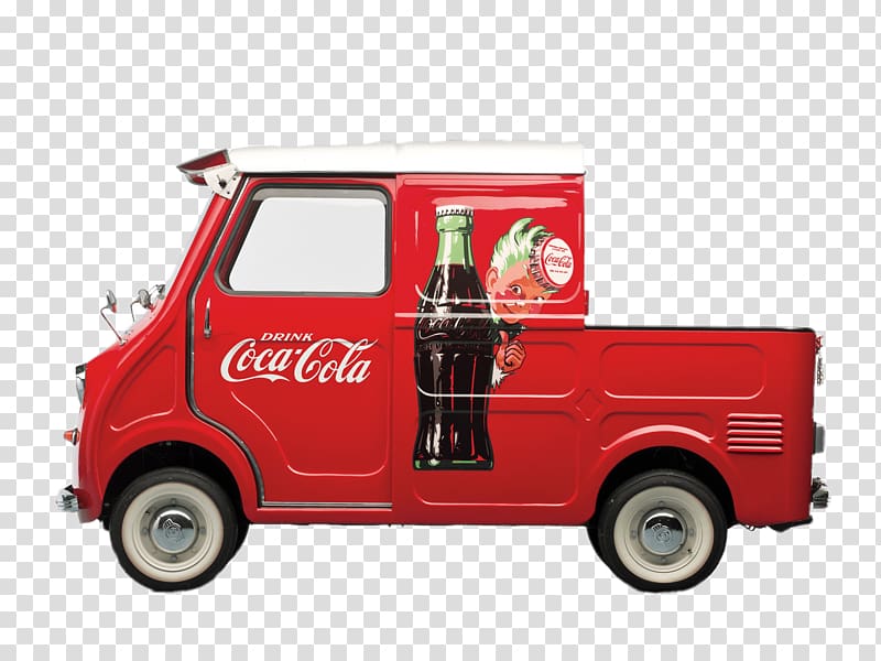red Coca-Cola truck illustration, Coca Cola Pickup Delivery Truck transparent background PNG clipart
