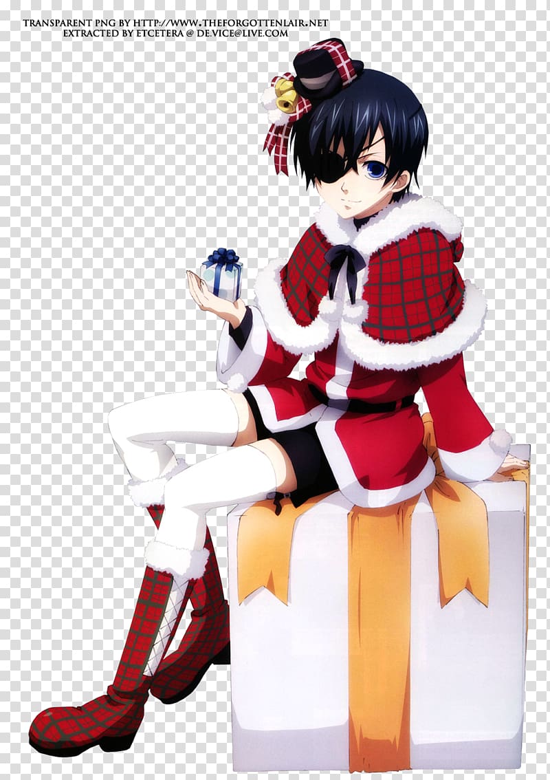 Ciel Phantomhive Sebastian Michaelis Black Butler Cosplay Christmas, cosplay transparent background PNG clipart