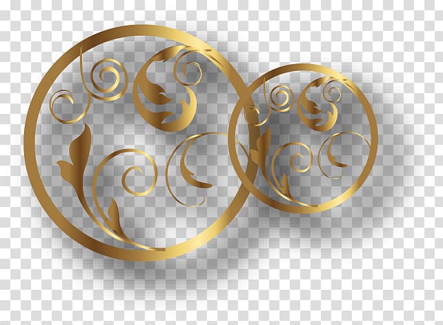 Computer graphics Texture mapping, Chinese style gold texture ring transparent background PNG clipart