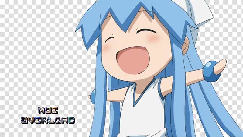 Anime Manga Squid Girl Kavaii, squid transparent background PNG clipart