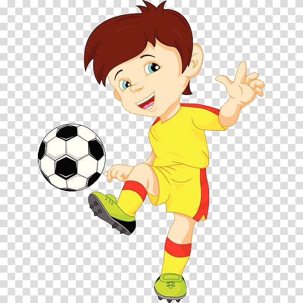 boy playing soccer ball illustration, Football player Illustration, Handsome boy transparent background PNG clipart