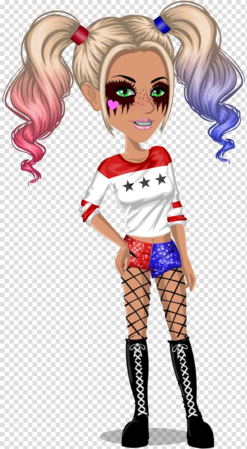 MovieStarPlanet Harley Quinn YouTube Character, harley quinn transparent background PNG clipart