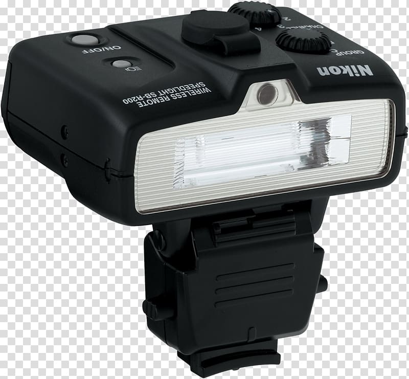 Nikon SB-R200 Nikon Speedlight Camera Flashes Through-the-lens metering Nikon R1 Close Up Speedlight, nikon flash sale transparent background PNG clipart