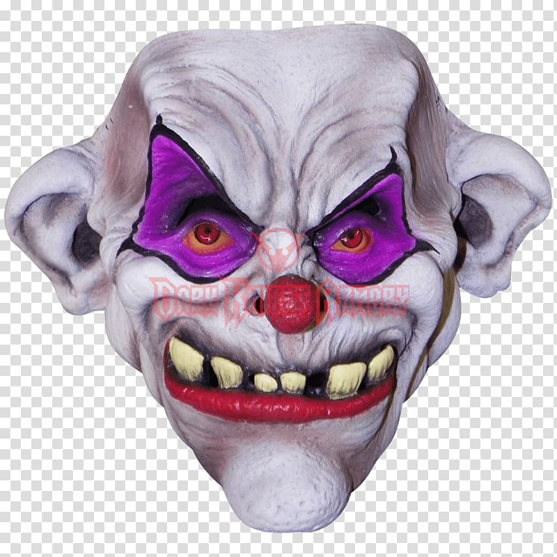 Joker Evil clown Mask Pierrot, mask clown transparent background PNG clipart