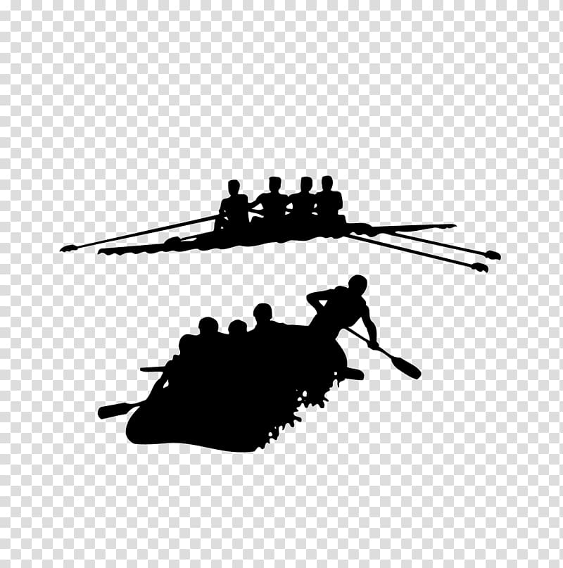 Rafting Silhouette Kayak , Boating Silhouette transparent background PNG clipart
