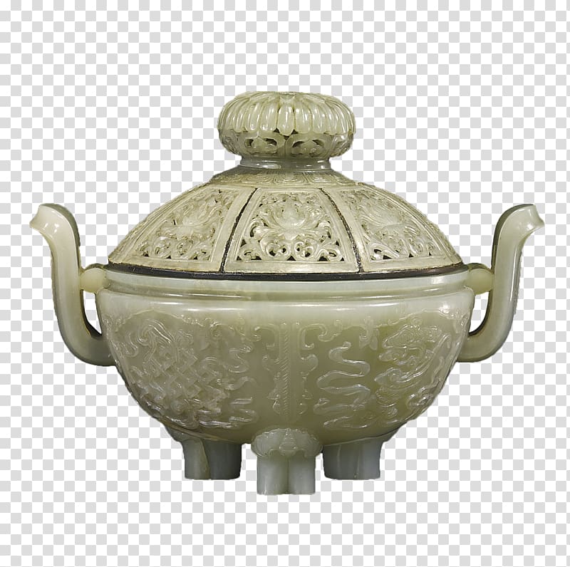 Furnace Ding White Jade, White stove tripod transparent background PNG clipart