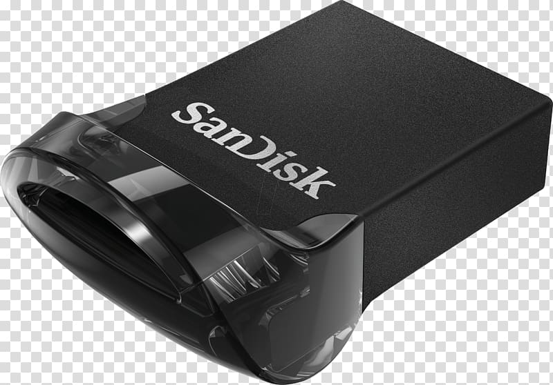 SanDisk Ultra Fit USB 3.1 USB Flash Drives USB 3.0, flashdisk transparent background PNG clipart