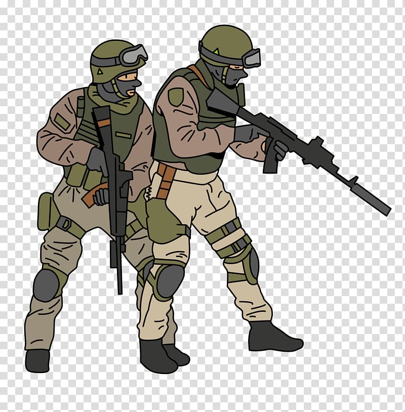 Infantry Soldier Machine gun Militia Firearm, character illustration transparent background PNG clipart