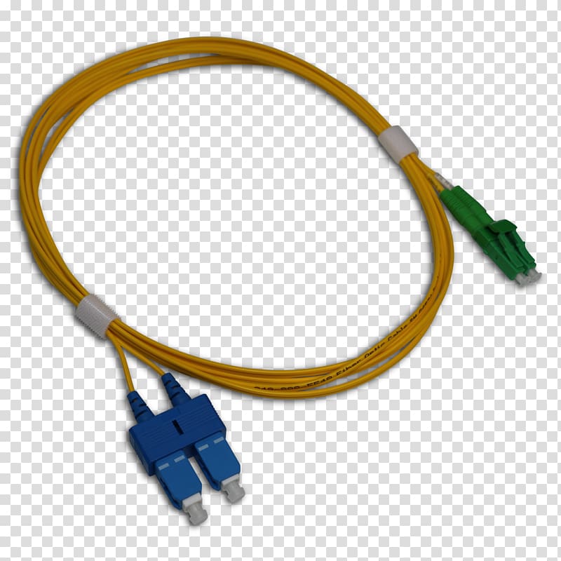 Patch cable Single-mode optical fiber Electrical cable Fiber optic patch cord, optical fiber transparent background PNG clipart