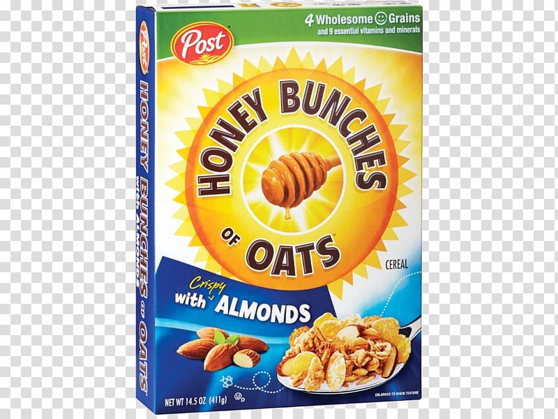 Honey Bunches of Oats with Almonds Cereal Breakfast cereal Honey Bunches of Oats Cereal Nutrition facts label, oat meal transparent background PNG clipart