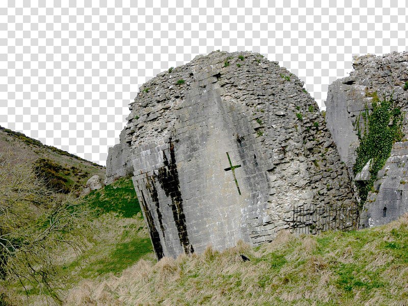 Corfe Castle Stone wall Ruins Building, Abandoned buildings transparent background PNG clipart