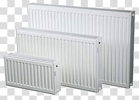 three white radiator heaters, Radiators Different Sizes transparent background PNG clipart
