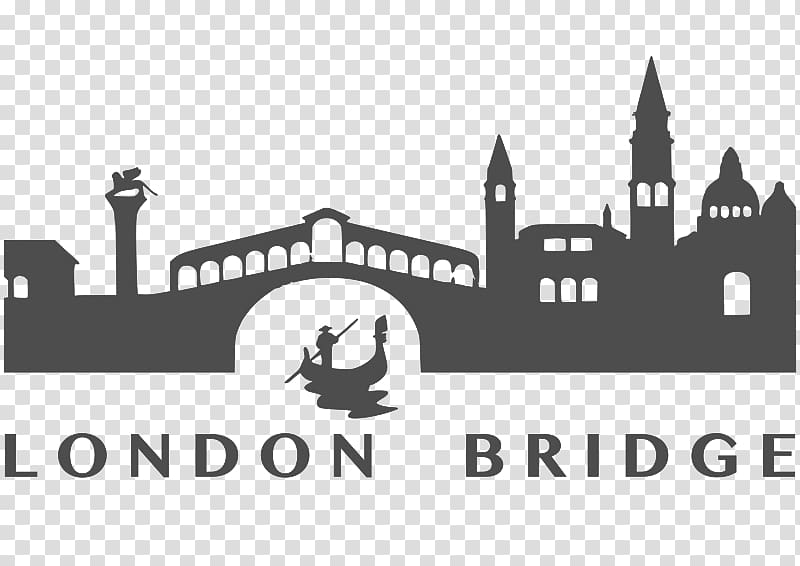 Rialto Bridge Silhouette Gondola , london bridge transparent background PNG clipart