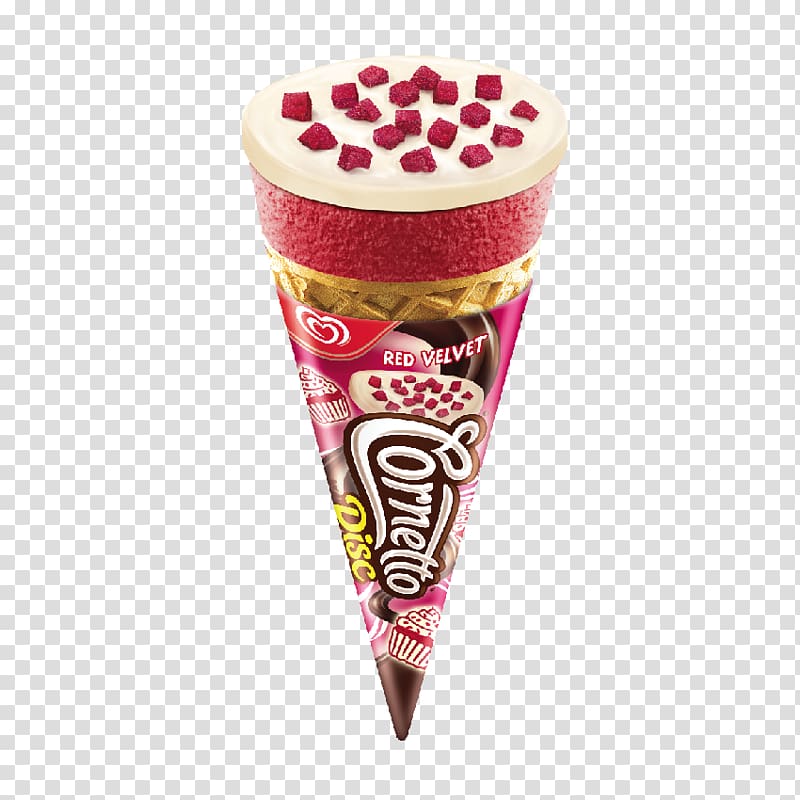 Red velvet cake Ice Cream Cones Cornetto, ice cream shop x, chin transparent background PNG clipart