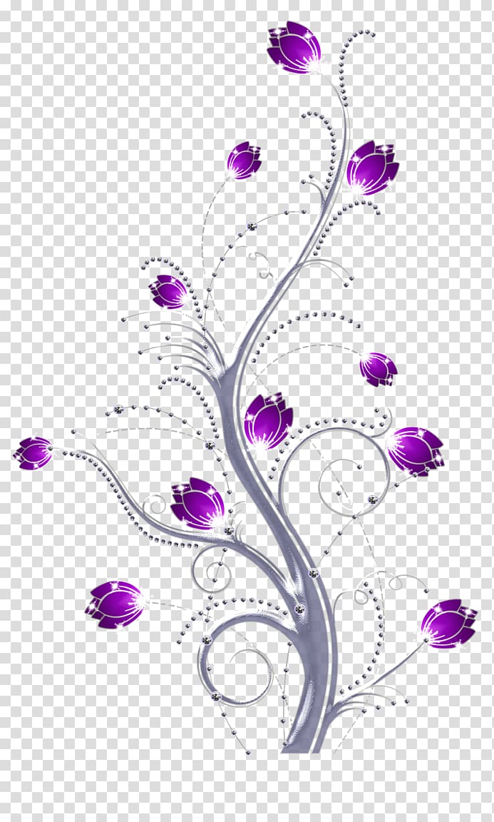 Purple Flower Art Floral design, floral ornament transparent background PNG clipart