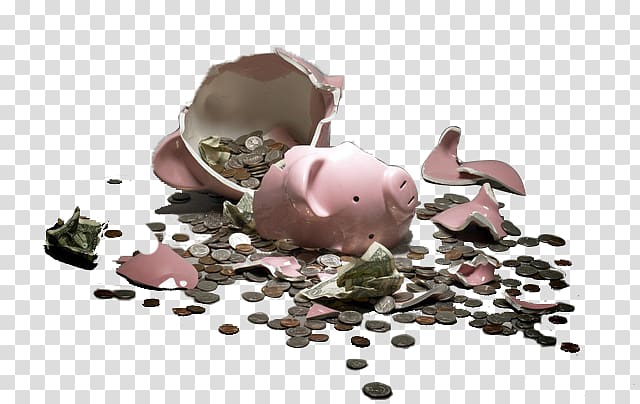 Domestic pig Piggy bank , Creative broken piggy bank transparent background PNG clipart