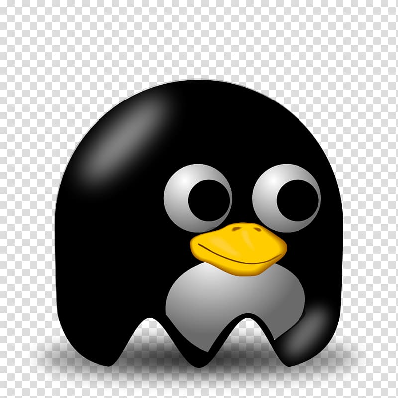 Pac-Man Penguin Tux, linux transparent background PNG clipart