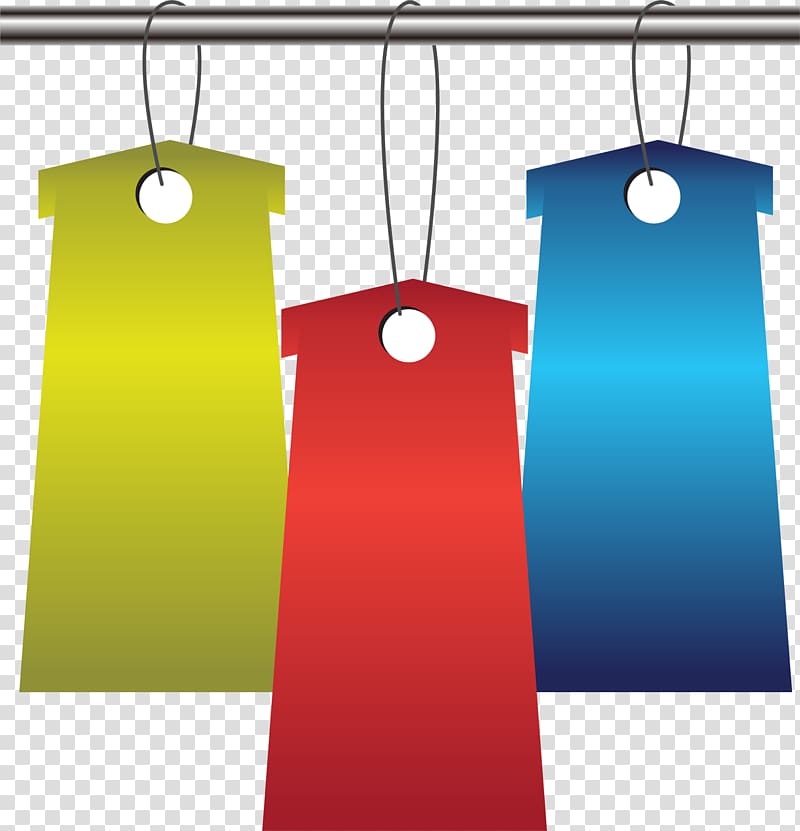 Colorful simplified tag transparent background PNG clipart