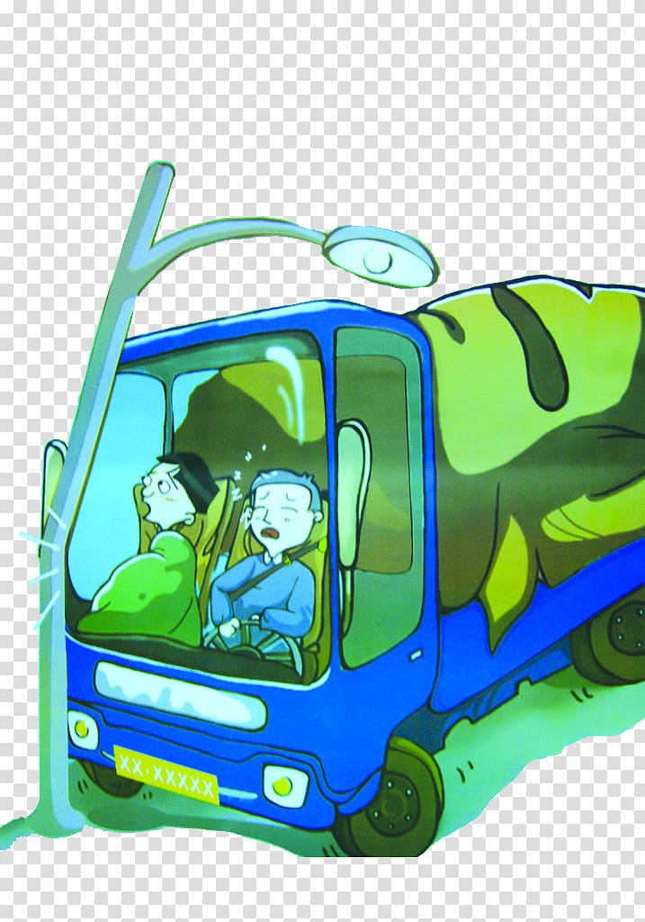 Cartoon Fatigue Illustration, Fatigue driving transparent background PNG clipart