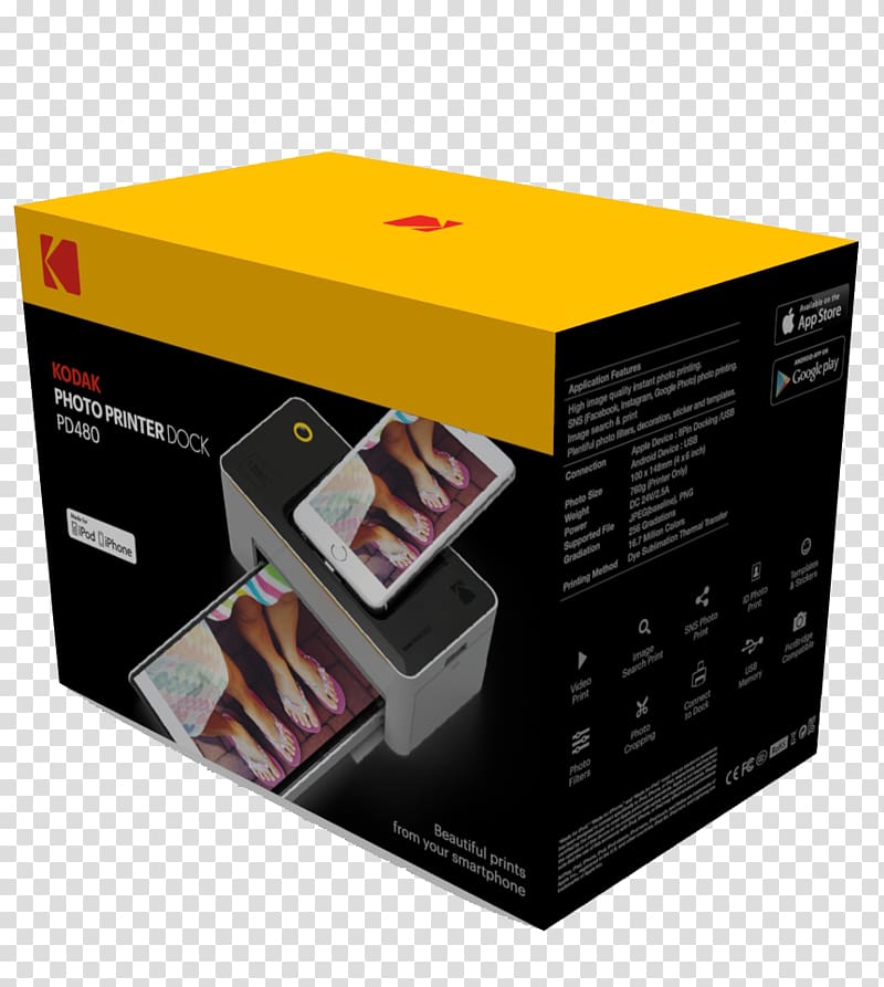 Kodak Printer Dock PD-450 Dye-sublimation printer Printing, printer transparent background PNG clipart