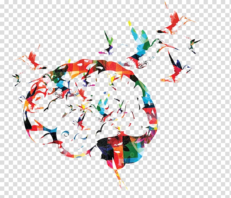 multi-colored flock of flying birds graphic, Mental disorder Mental Illness Awareness Week Mental health, Brain transparent background PNG clipart
