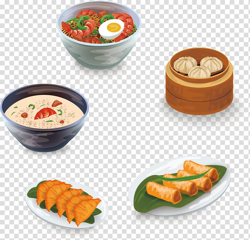 Chinese cuisine Asian cuisine Spring roll Mapo doufu, Chinese breakfast transparent background PNG clipart