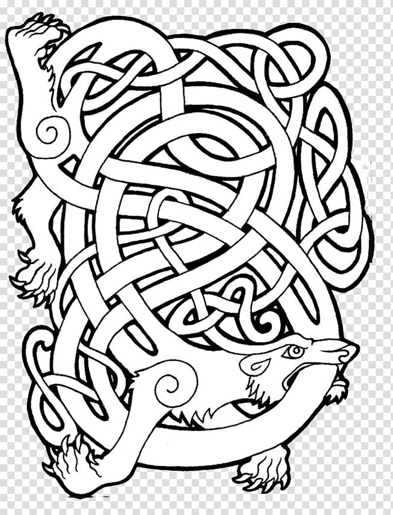 Celtic knot Bear Celtic art Celts Viking art, bear transparent background PNG clipart