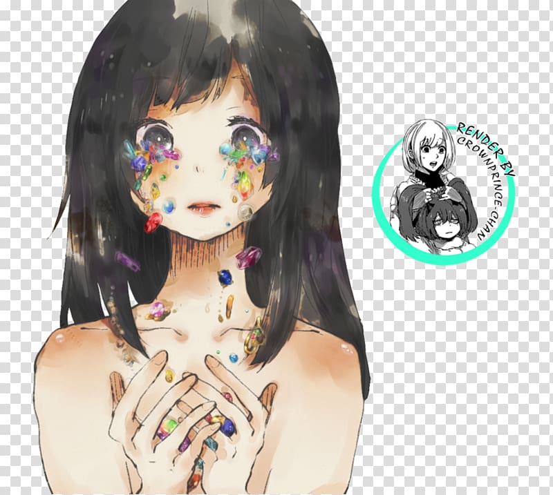 Anime Crying Electronic Girls, Anime transparent background PNG clipart