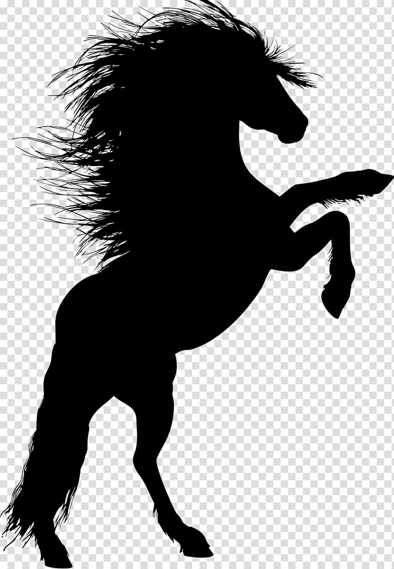 Horse Stallion Rearing Silhouette Unicorn, animal silhouettes transparent background PNG clipart