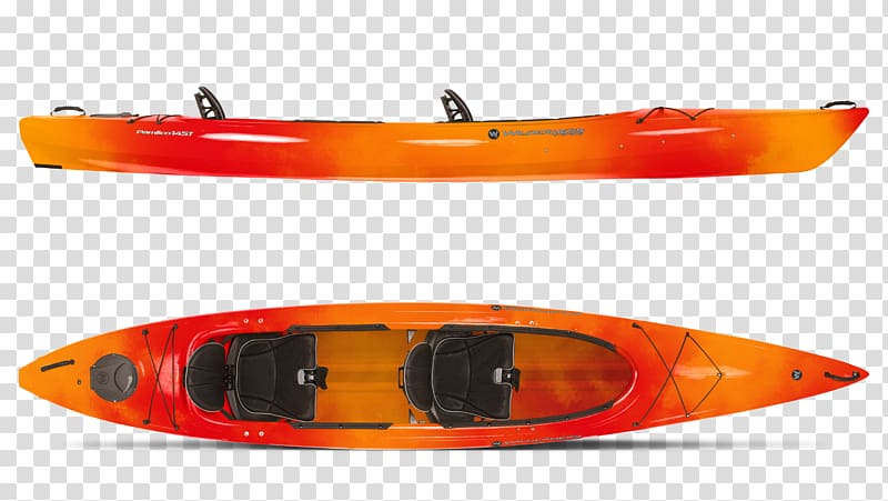 Kayak Wilderness Systems Pamlico 145T Outdoor Recreation Boating Canoe, hand painted kayak transparent background PNG clipart