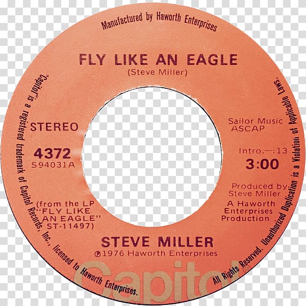 Steve Miller Band Fly Like an Eagle Phonograph record YouTube We All Live Together, eagles band hits transparent background PNG clipart
