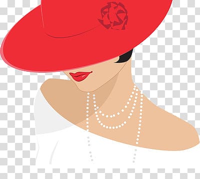 Hat Illustration, Elegant women transparent background PNG clipart