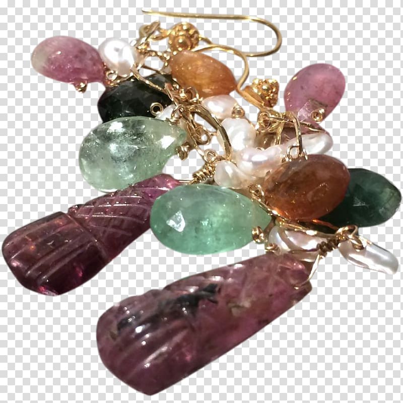 Amethyst Earring Tourmaline Crystal Jewellery, Jewellery transparent background PNG clipart
