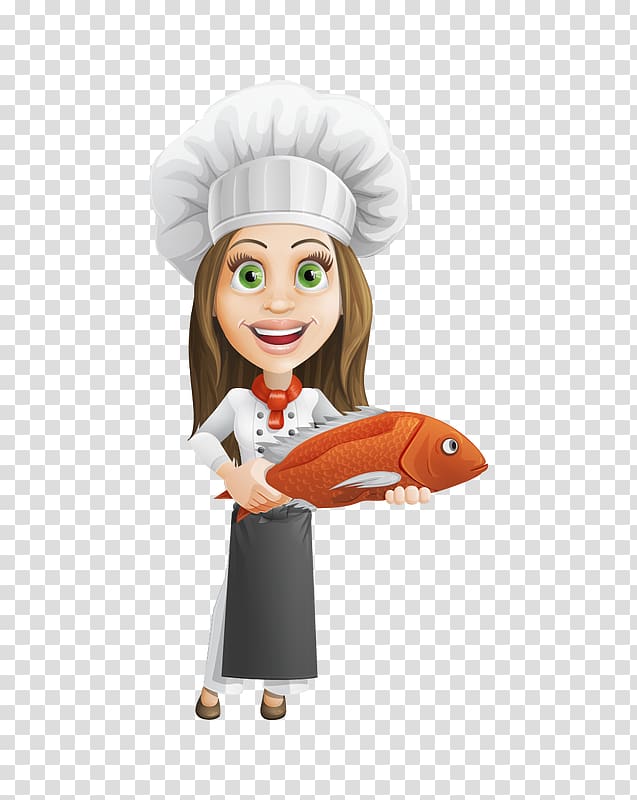 female pastry chef clipart