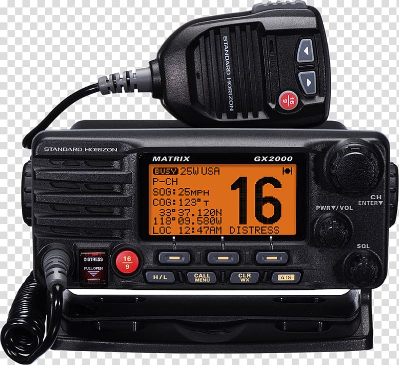 Marine VHF radio Very high frequency Automatic identification system Digital selective calling, radio transparent background PNG clipart