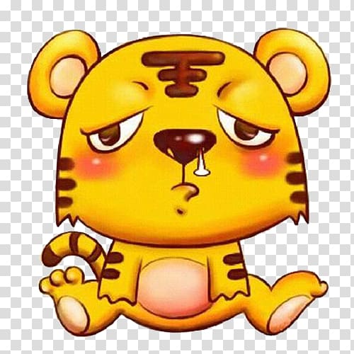 Nose Caccola Jiangguantun Residential District Mucus, A tiger with a runny nose transparent background PNG clipart