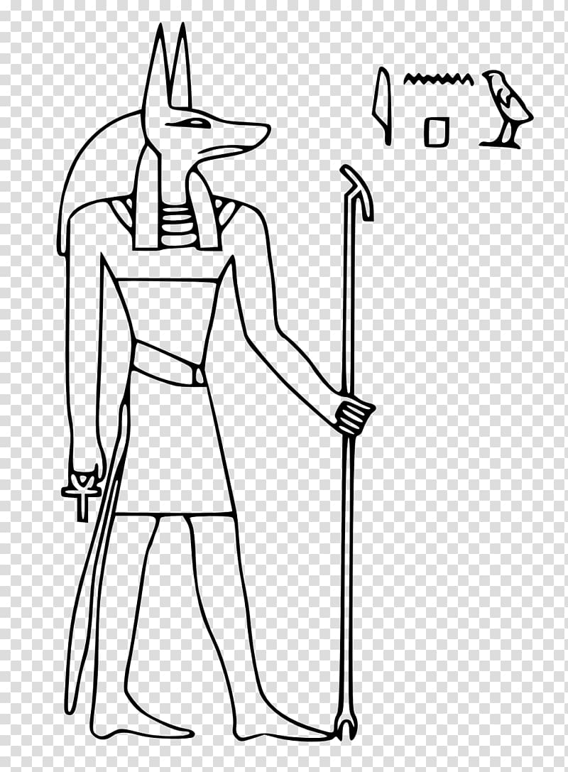 Ancient Egyptian deities Anubis Coloring book, Anubis transparent background PNG clipart