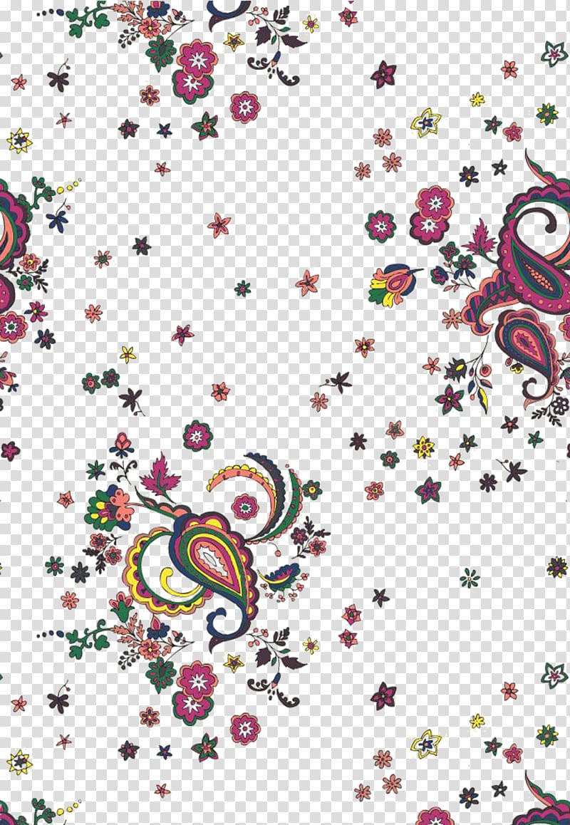 flowers and paisley shading background transparent background PNG clipart