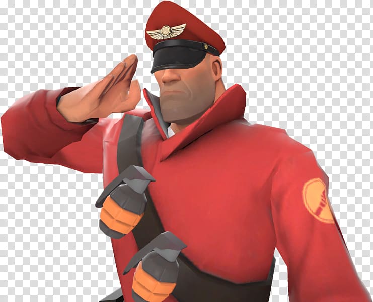 Team Fortress 2 Soldier Valve Corporation Video game, wearing a hat model transparent background PNG clipart